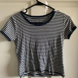 Aero Seriously So Soft Semi-Cropped Striped Tee !